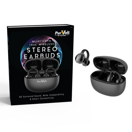 Power & Sound Essentials Bundle – 5-in-1 Folding Wireless Charging Station + True Wireless Earbuds